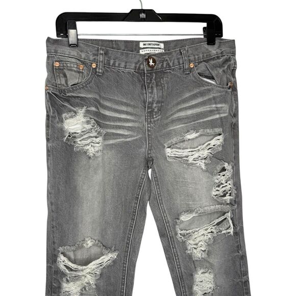 |EUC|âONE TEASPOON âAwesome Baggiesâ Mid Rise Relaxed Leg Distressed Jeans - Picture 2 of 7